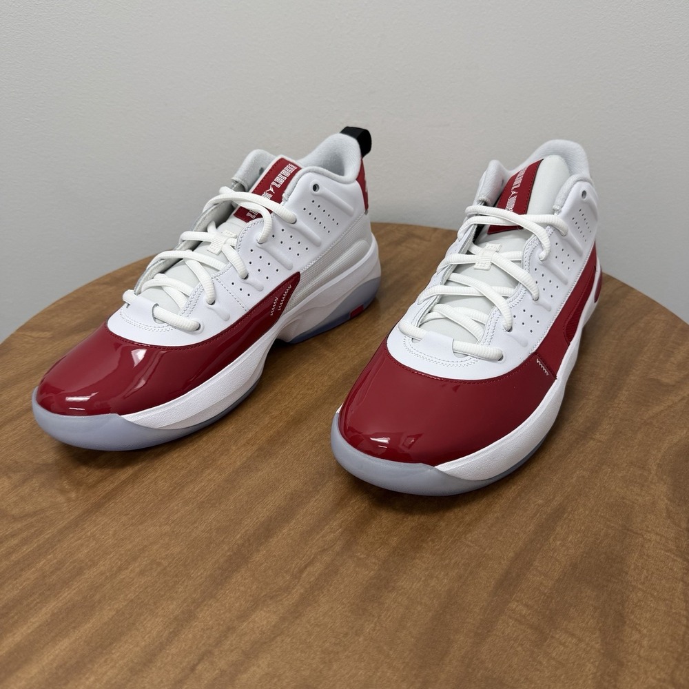 Jordan Aura 7 'Gym Red'Men's White Casual Shoes Sneakers HQ2091-106 Sz 11